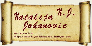 Natalija Jokanović vizit kartica